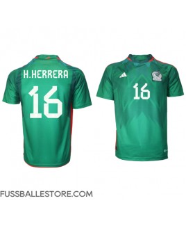 Günstige Mexiko Hector Herrera #16 Heimtrikot WM 2022 Kurzarm